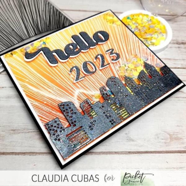 Picket Fence Studios - Clear Stamp - "My World Revolves Around You" Stempel 