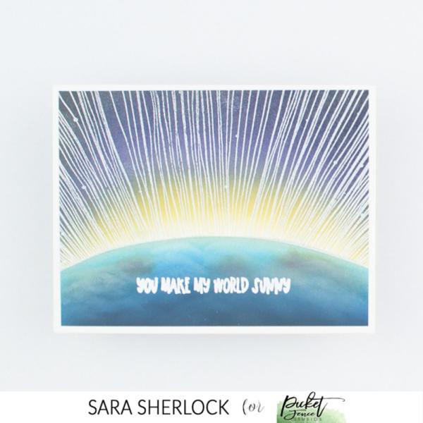 Picket Fence Studios - Clear Stamp - "My World Revolves Around You" Stempel 