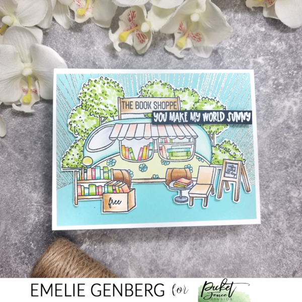 Picket Fence Studios - Clear Stamp - "My World Revolves Around You" Stempel 