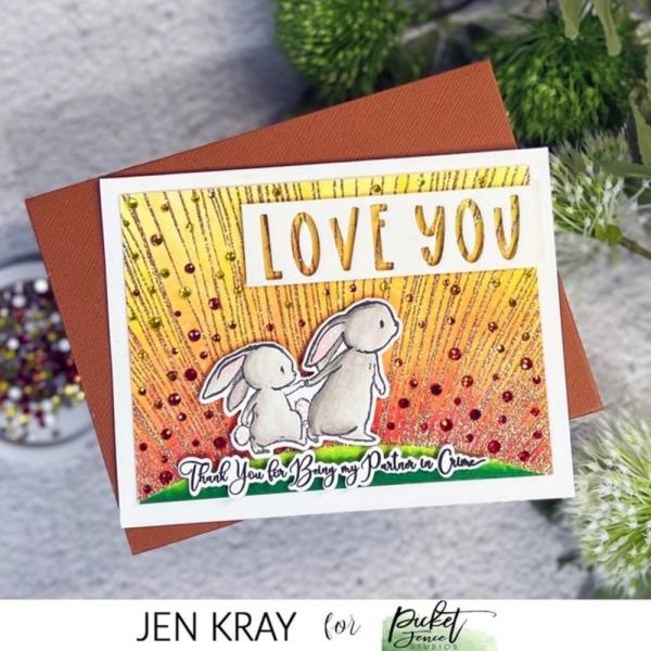 Picket Fence Studios - Clear Stamp - "My World Revolves Around You" Stempel 