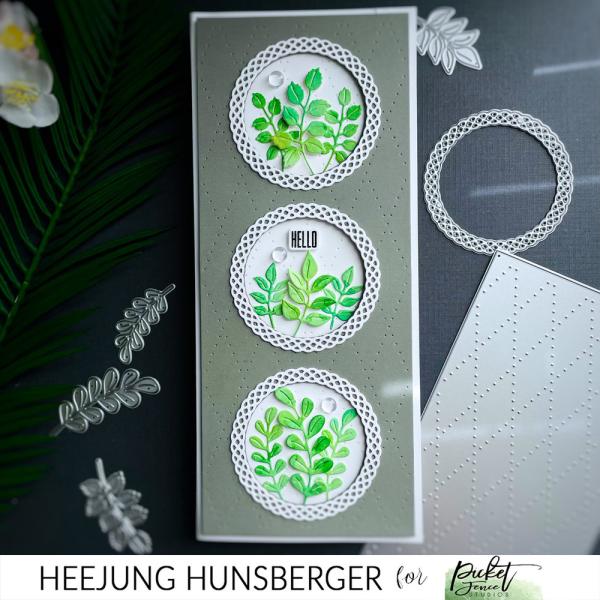 Picket Fence Studios - Cover Plate Dies - Slim Line - "Pierced Blanket " - Stanze