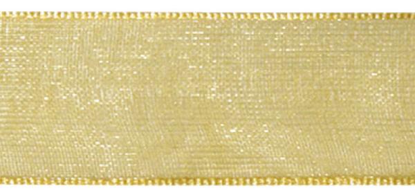 Organzaband, gold, Breite 7mm - Länge 10m
