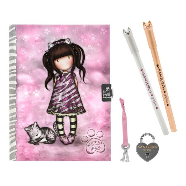 Gorjuss Santoro - Lockable Journal Set Ruby Wild - Notebook Set 