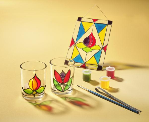 House of Crafts -  Painting Craft Kit  - Stained Glass  - Bastelkit - Kit