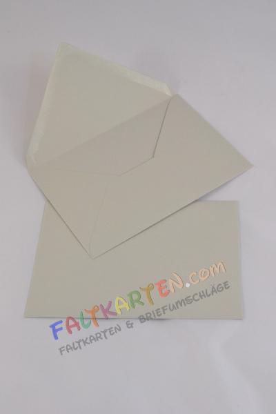 Briefumschläge - Briefhüllen in hellgrau, DIN B6 120g/m² oF, Nassklebung