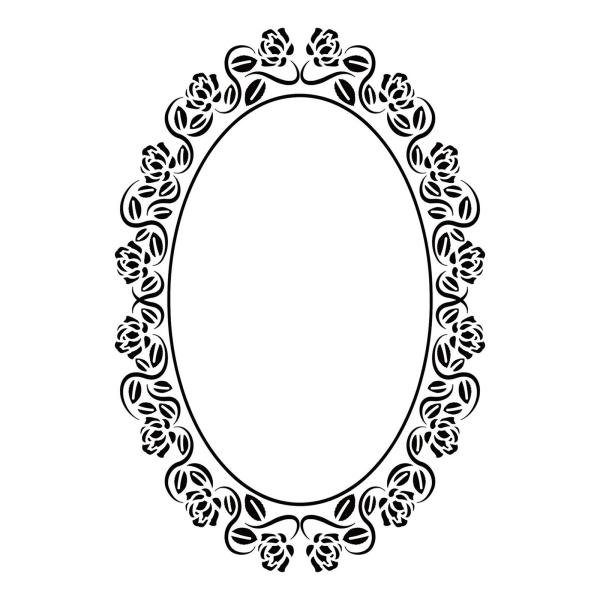 Nellie's Choice - 3D Embossing Folder - " Oval Frame Roses " - Prägefolder