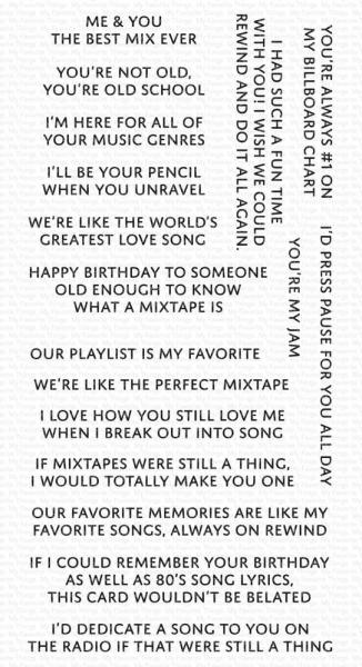 My Favorite Things Stempelset "Mixtape Messages" Clear Stamp