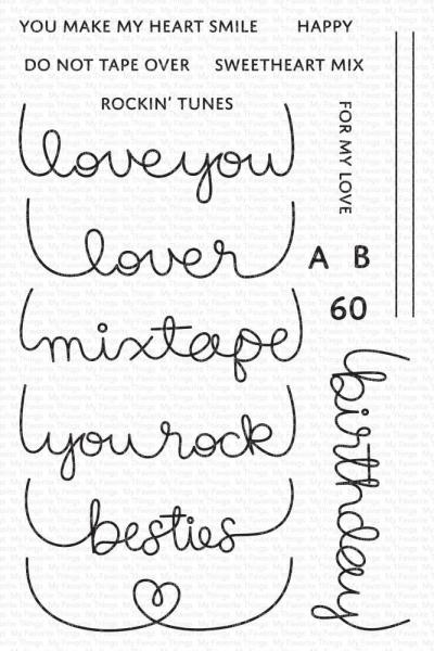 My Favorite Things Stempelset "Mixtape Sentiments" Clear Stamp