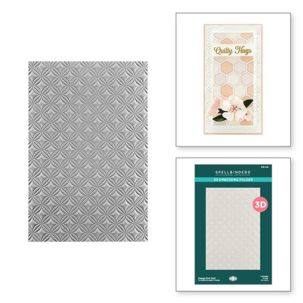 Spellbinders - Embossingfolder - "Orange Peel Quilt 3D" - Prägefolder