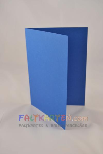 Doppelkarte - Faltkarte 240g/m² DIN A5 in blau