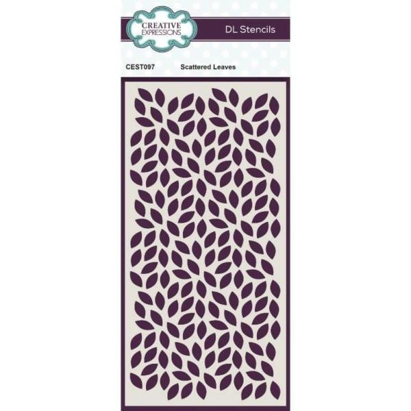 Creative Expressions - Schablone "Scattered Leaves" Stencil Slimline