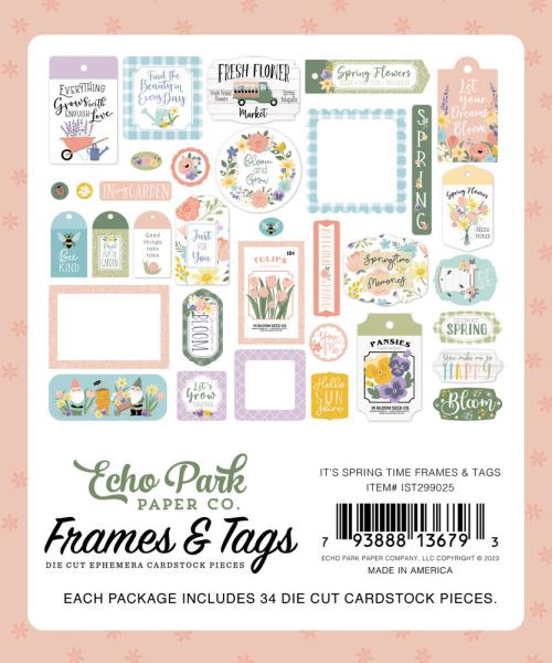 Echo Park - Stanzteile & Anhänger "It's Spring Time" Frames & Tags 