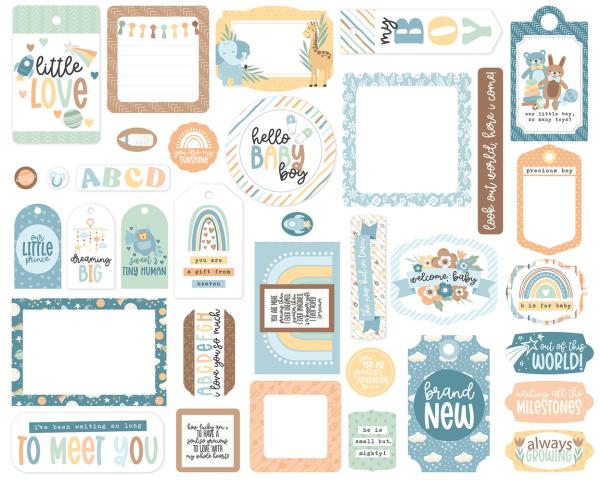 Echo Park - Stanzteile & Anhänger "Our Baby Boy" Frames & Tags 