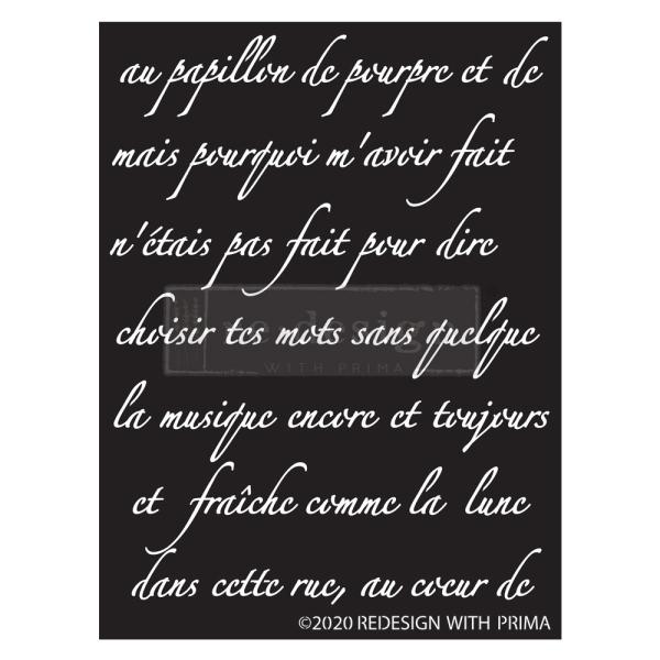 Re-Design with Prima - Schablone "Butterfly Script" Stencil 