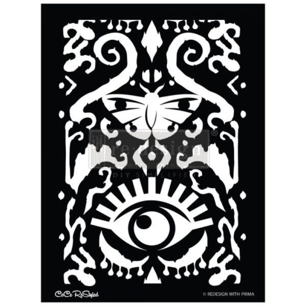 Re-Design with Prima - Schablone "All Seeing Ikat Pattern" Stencil