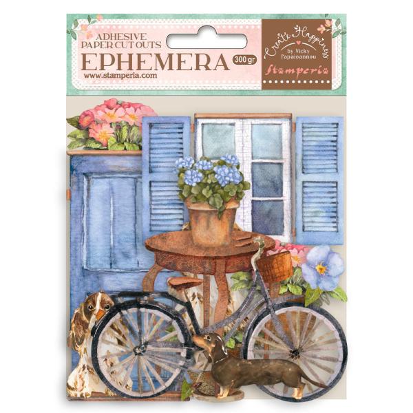 Stamperia - Stanzteile "Bicycle and Flowers" Die Cuts