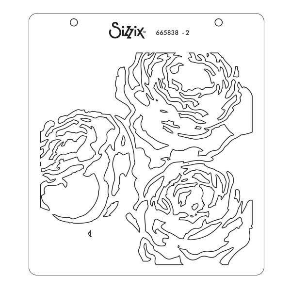 Sizzix - Schablone "Peony" Layered Stencil