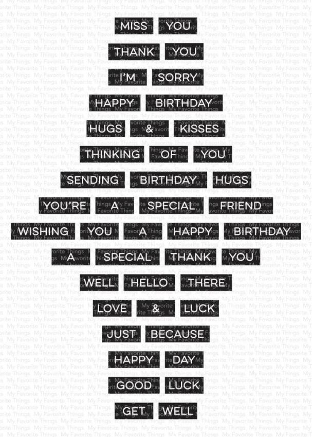 My Favorite Things Stempel "Label Maker Sentiments" Clear Stamp