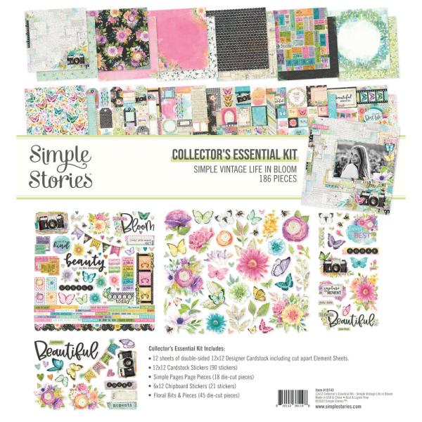 Simple Stories - Collectors Essential Kit "Vintage Life in Bloom" 12 Bogen Designpapier