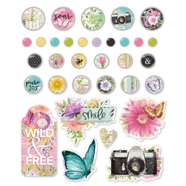 Simple Stories - Decorative Brads "Vintage Life in Bloom" 