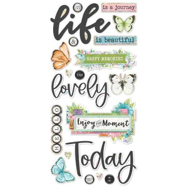 Simple Stories - Aufkleber "Vintage Life in Bloom" Foam Sticker
