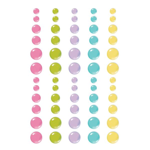 Simple Stories - Glitter Enamel Dots "Vintage Life in Bloom" 60 Stück 