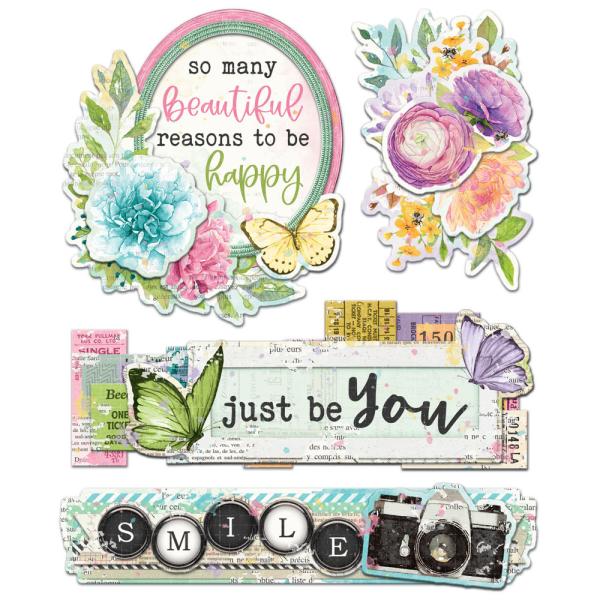 Simple Stories - Aufkleber "Vintage Life in Bloom" Chipboard Sticker 