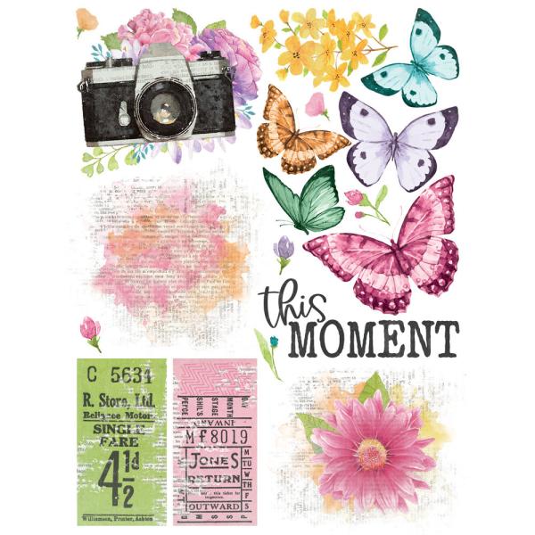Simple Stories - Transfer Aufkleber "Vintage Life in Bloom" Rub-Ons 