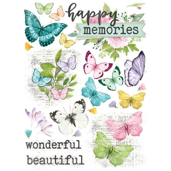Simple Stories - Transfer Aufkleber "Vintage Life in Bloom" Rub-Ons 