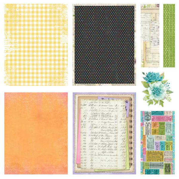 Simple Stories "Vintage Life in Bloom" Simple Cards Kit - Bits & Pieces