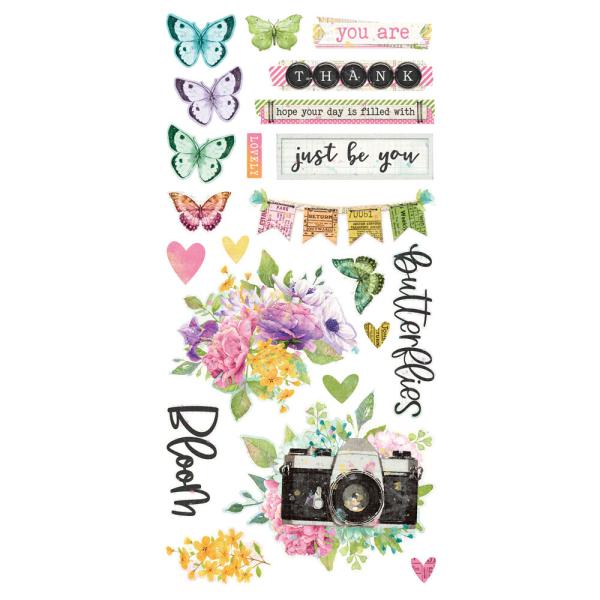 Simple Stories "Vintage Life in Bloom" Simple Cards Kit - Bits & Pieces