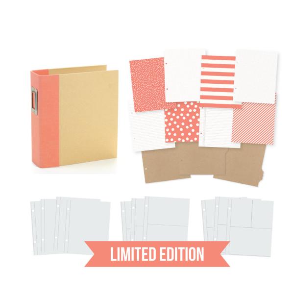 Simple Stories SN@P! Binder "Coral" Album 6x8 Inch