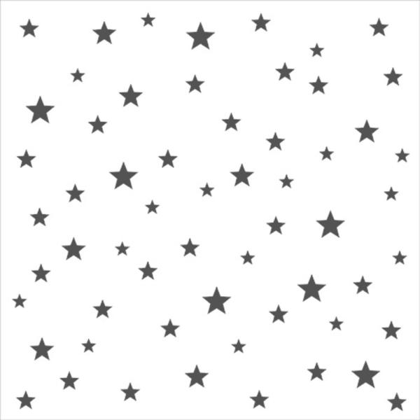 The Crafters Workshop - Schablone 6x6 Inch "Starry Stars" Stencil