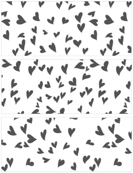 The Crafters Workshop - Layered Schablone 8,5x11 Inch "Groovy Hearts" Slimline Stencil