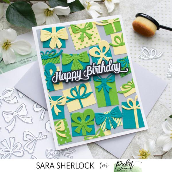 Picket Fence Studios - Stanzschablone "A Bow for Any Reason" Dies 6x6 Inch