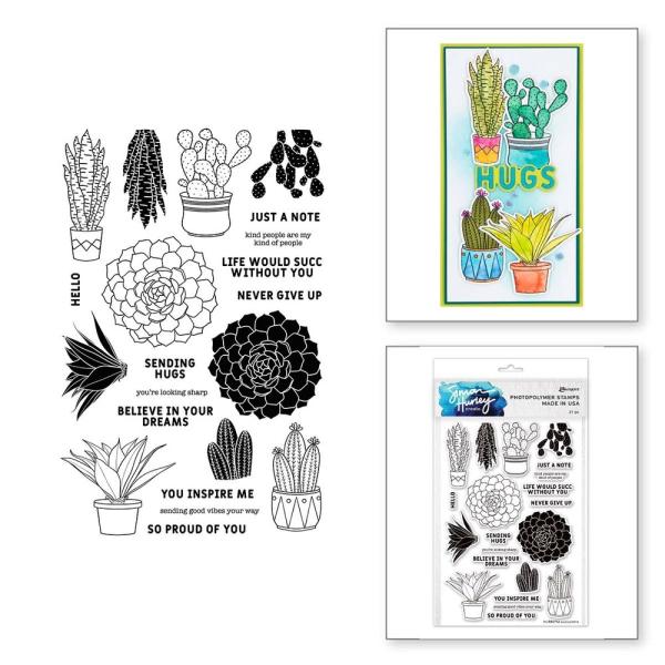 Spellbinders - Stempel "Succulents" Clear Stamps Ranger by Simon Hurley 