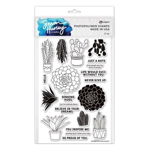 Spellbinders - Stempel "Succulents" Clear Stamps Ranger by Simon Hurley 