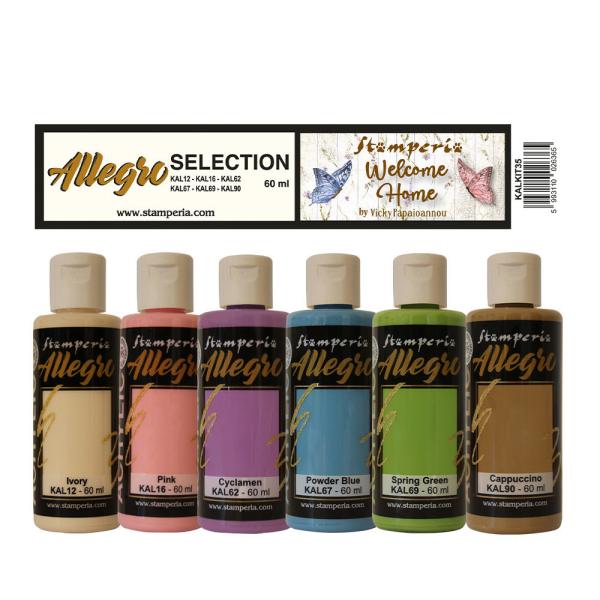 Stamperia - Acrylfarbe "Welcome Home" Allegro Paint Kit 6x60 ml