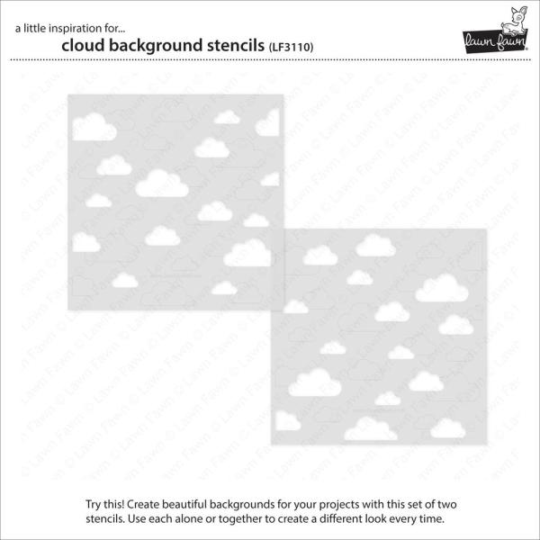 Lawn Fawn - Schablone "Cloud Background" Stencil