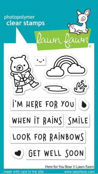 Lawn Fawn - Stempel "Here for You Bear" Clear Stamps