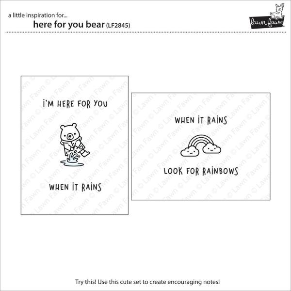 Lawn Fawn - Stempel "Here for You Bear" Clear Stamps