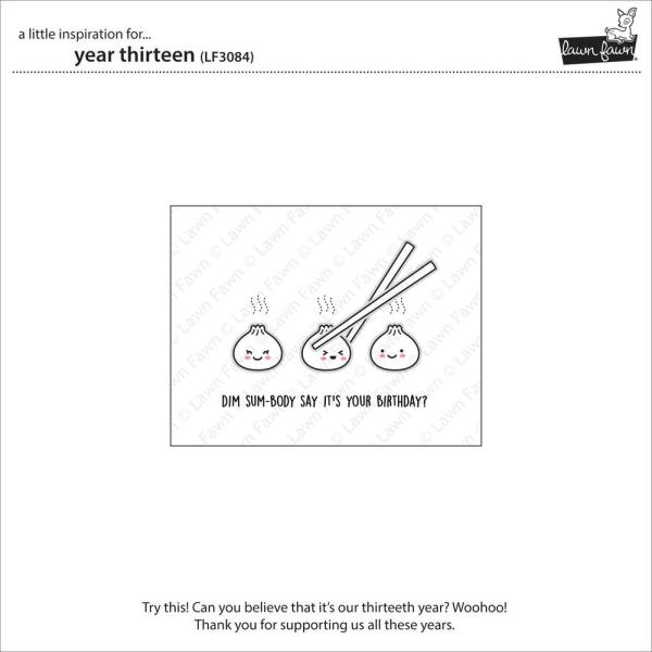 Lawn Fawn - Stempel "Year Thirteen" Clear Stamps