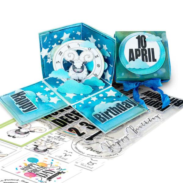 Polkadoodles - Stempelset "Happy Birthday Dates & Messages" Clear Stamp-Set