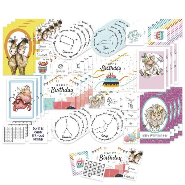 Polkadoodles Stanzteile "Zodiac" Die-Cut Toppers