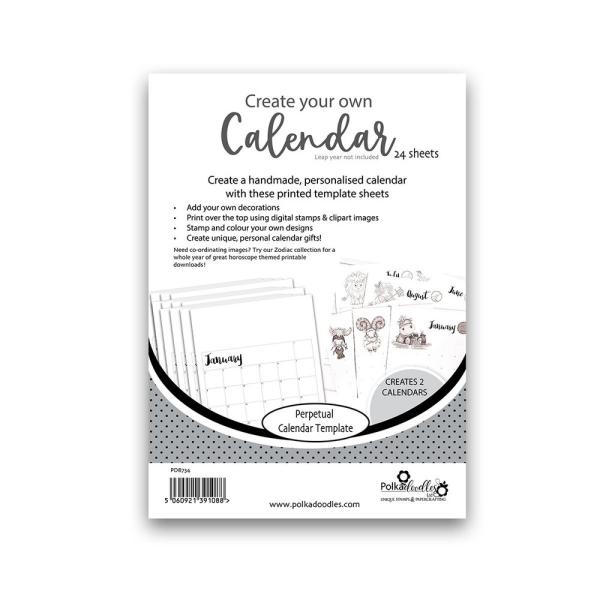 Polkadoodles DIY Kalender Kit "Perpetual" Calendar Template