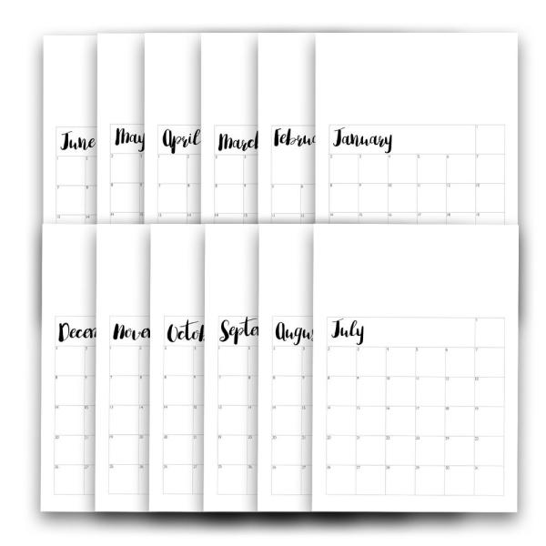 Polkadoodles DIY Kalender Kit "Perpetual" Calendar Template