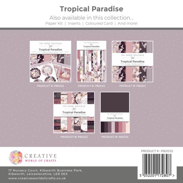 The Paper Boutique - Designpapier "Tropical Paradise" Paper Kit 8x8 Inch - 30 Bogen
