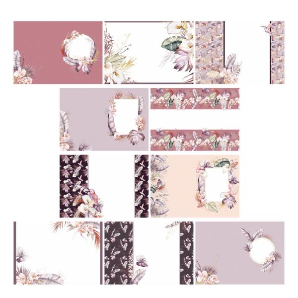 The Paper Boutique - Designpapier "Tropical Paradise" Insert Collection A4 - 30 Bogen