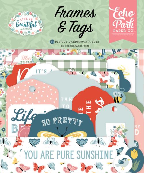 Echo Park - Stanzteile & Anhänger "Life Is Beautiful" Frames & Tags 