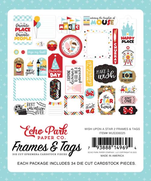 Echo Park - Stanzteile & Anhänger "Wish Upon A Star 2" Frames & Tags 